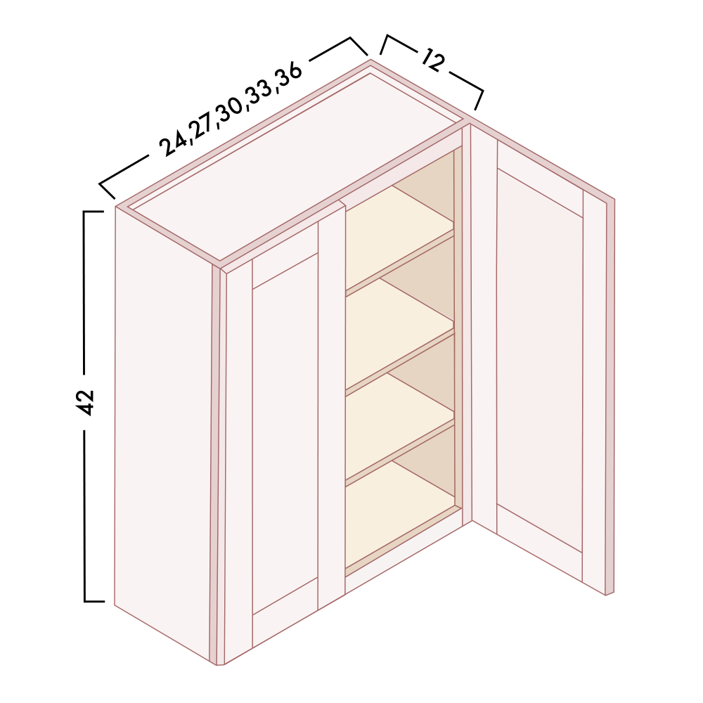 30"" HIGH WALL CABINETS - DOUBLE DOOR