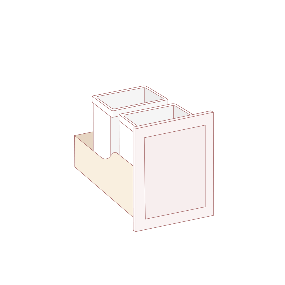 TRASH CAN PULL-OUT (CABINET NOT INCLUDED)