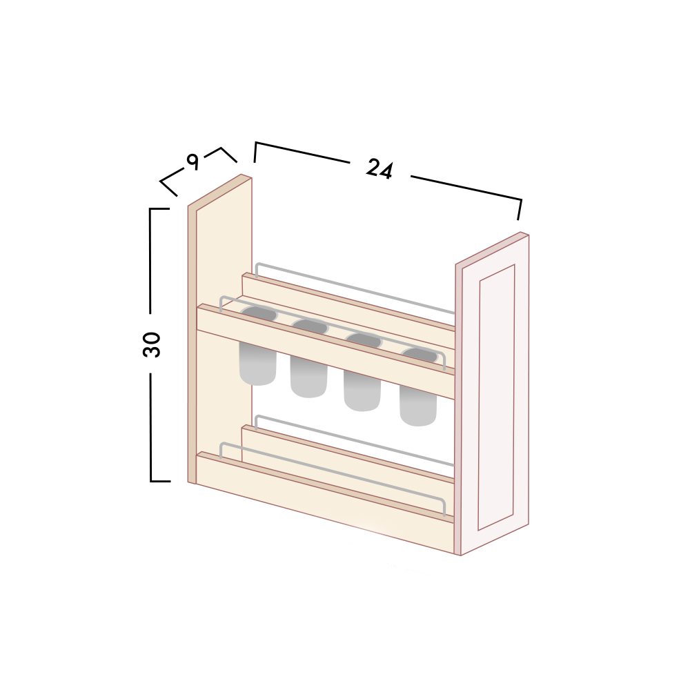 UTENSIL PULL-OUT (CABINET NOT INCLUDED)