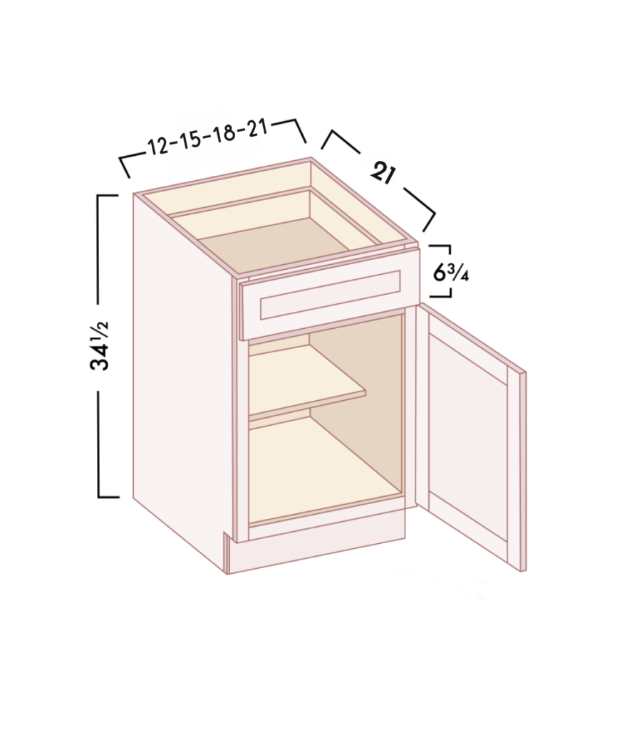 VANITY BASES WITH DRAWERS