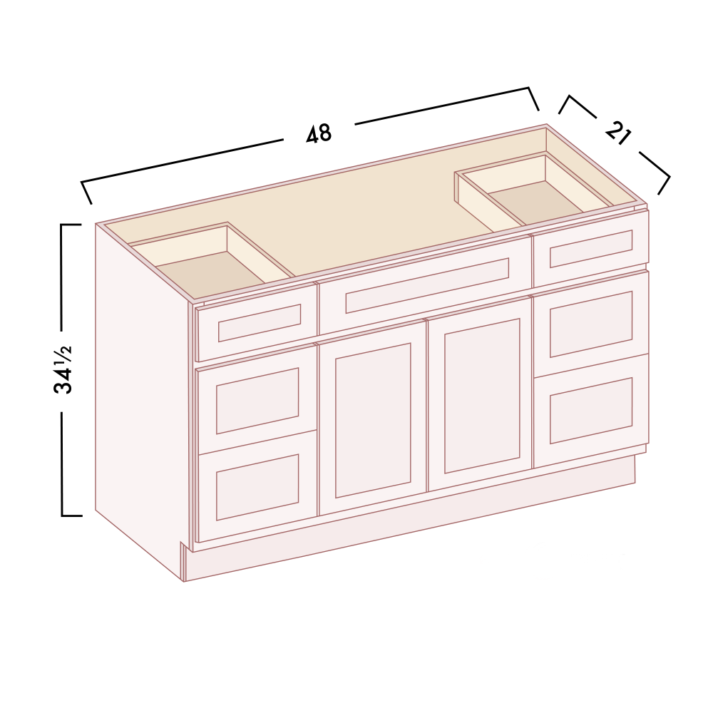 VANITY SINK & DRAWERS COMBO